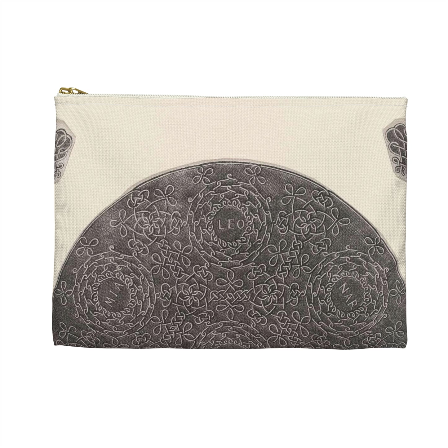 Leonardo da Vinci - Fourth Knot Large Organizer Pouch with Black Zipper