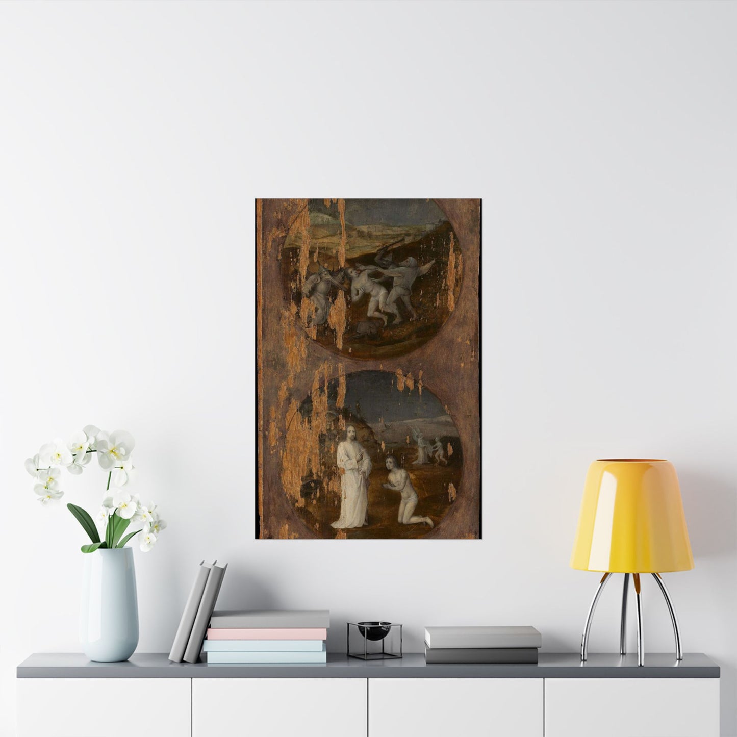 Flood Panels (The Flood – reverse), ca. 1508-1516 High Quality Matte Wall Art Poster for Home, Office, Classroom