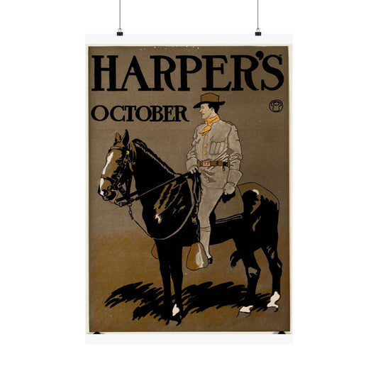 Edward Penfield - Edward Penfield, Harper's October High Quality Matte Wall Art Poster for Home, Office, Classroom