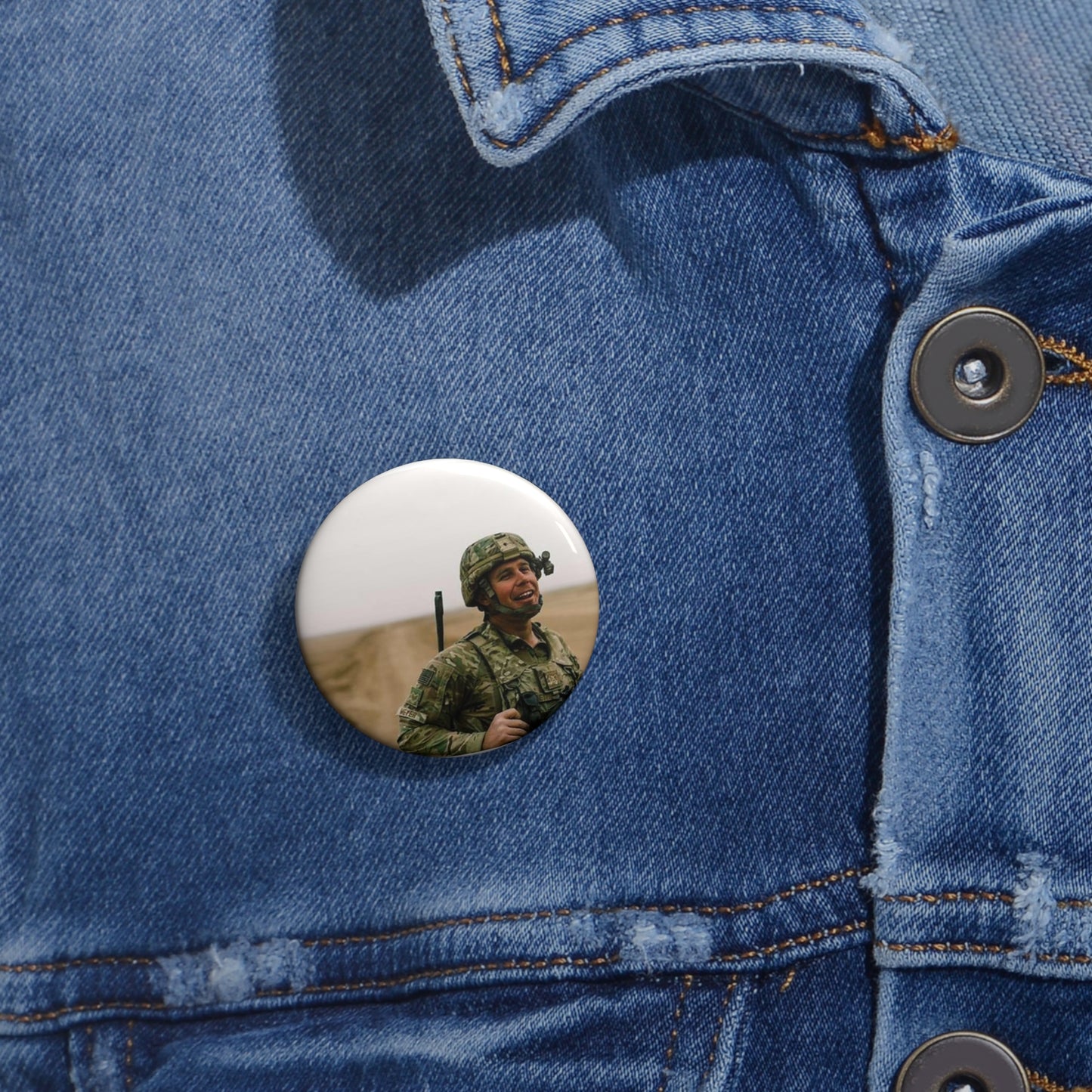 U.S. Air Force Staff Sgt. Andrew Meyer, 821st Contingency Pin Buttons with Crisp Design