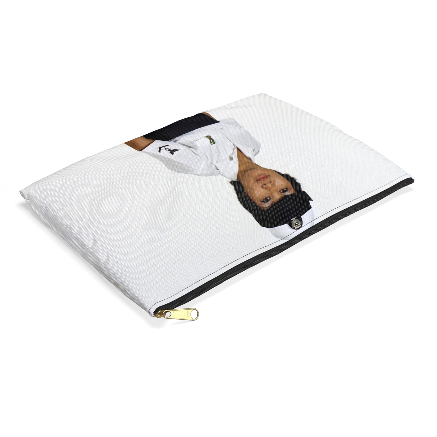 Uniform: Tropical dinner dress blue, Navy enlisted women, ranks E-1 through E-6 Large Organizer Pouch with Black Zipper