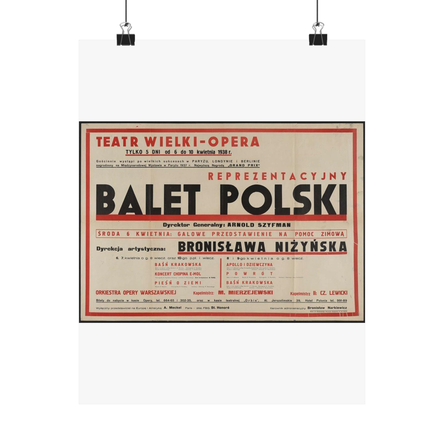 Balet Polski [2] High Quality Matte Wall Art Poster for Home, Office, Classroom