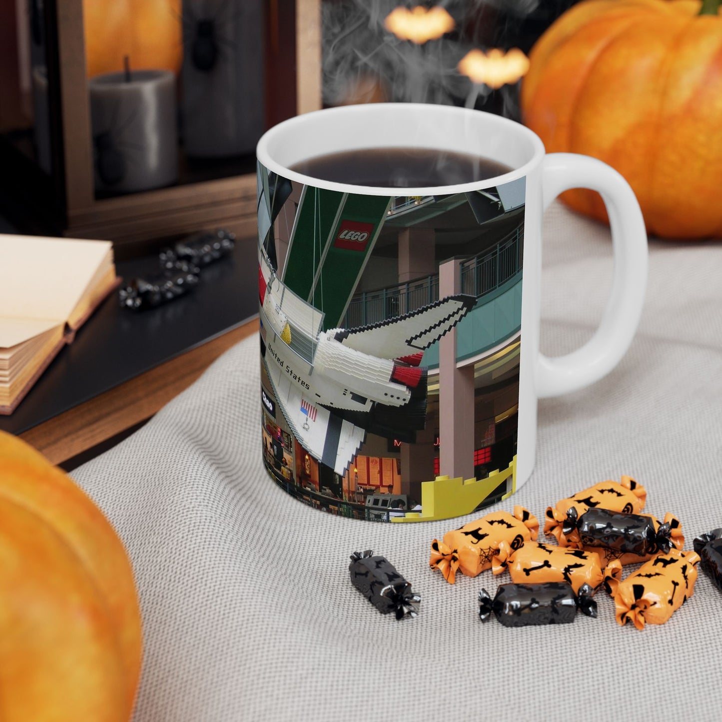 Grand Rounds Scenic Byway - Huge Lego Spaceship in the Mall of America Beautiful Novelty Ceramic Coffee Mug 11oz