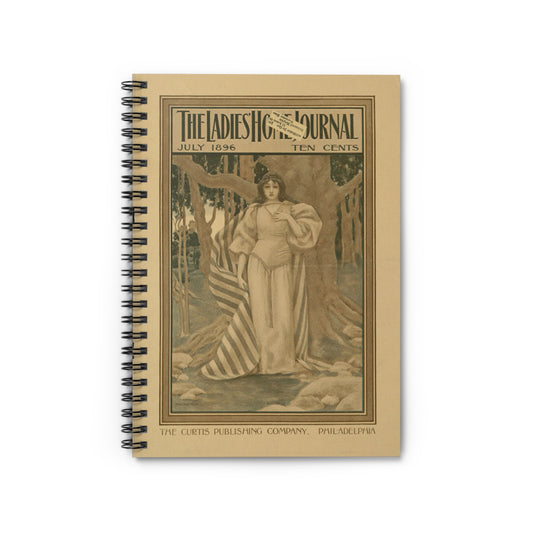 The ladies home journal, July 1896 Spiral Bound Ruled Notebook with Printed Cover
