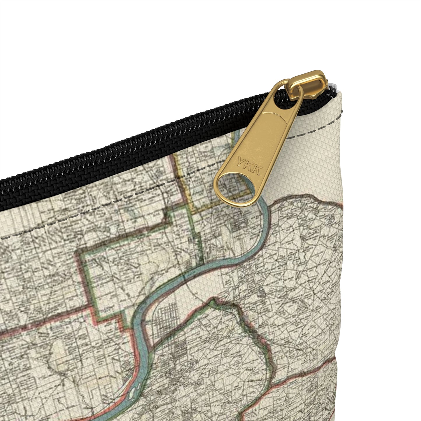 Farm line map of Allegheny County, Pennsylvania / Large Organizer Pouch with Black Zipper