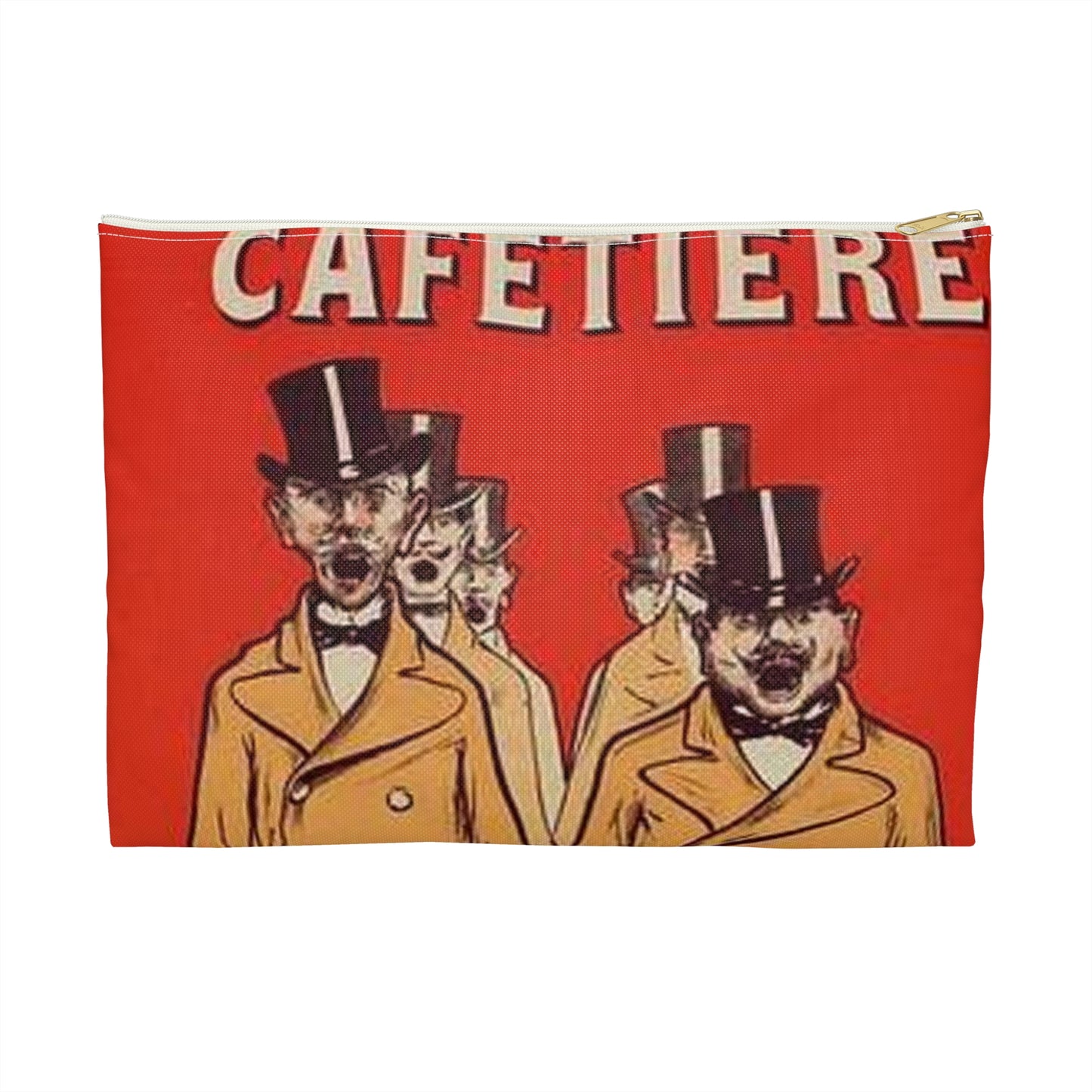 Affiche pour la "Chicorée Bonne Cafetière". Large Organizer Pouch with Black Zipper