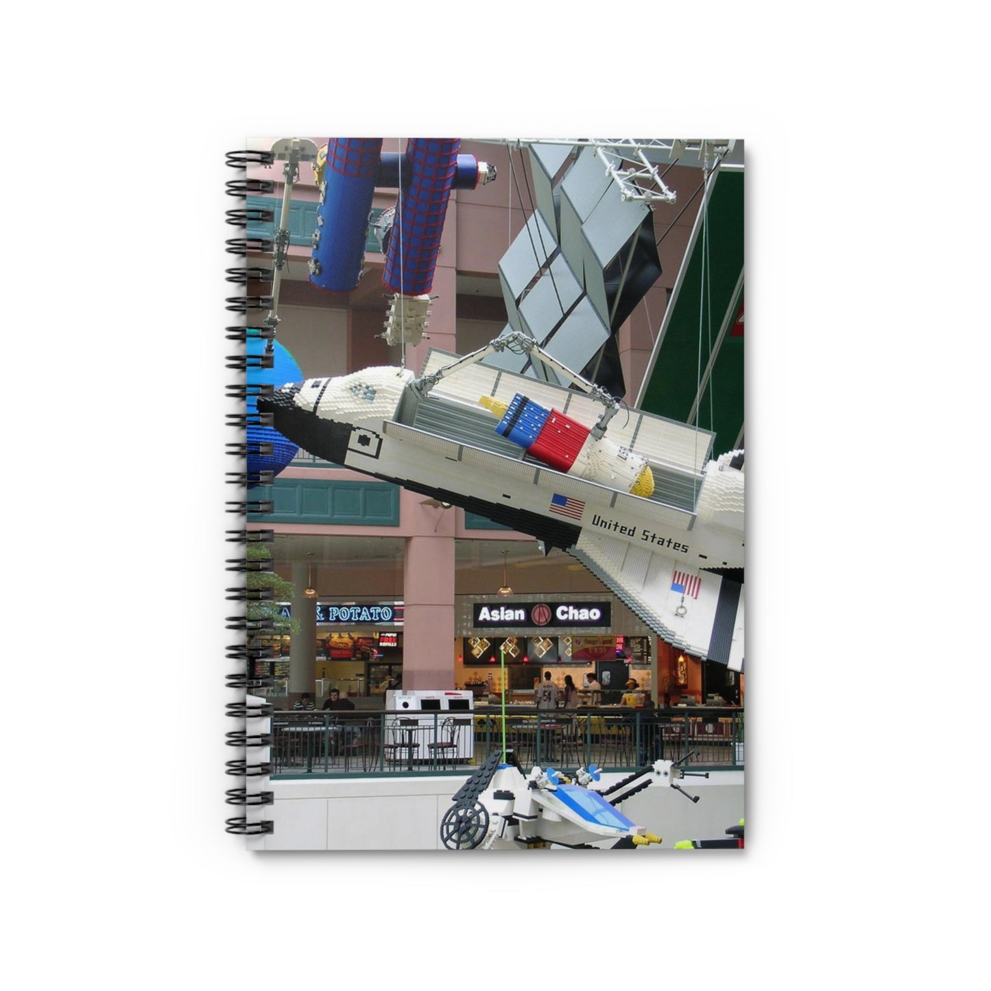 Grand Rounds Scenic Byway - Huge Lego Spaceship in the Mall of America Spiral Bound Ruled Notebook with Printed Cover