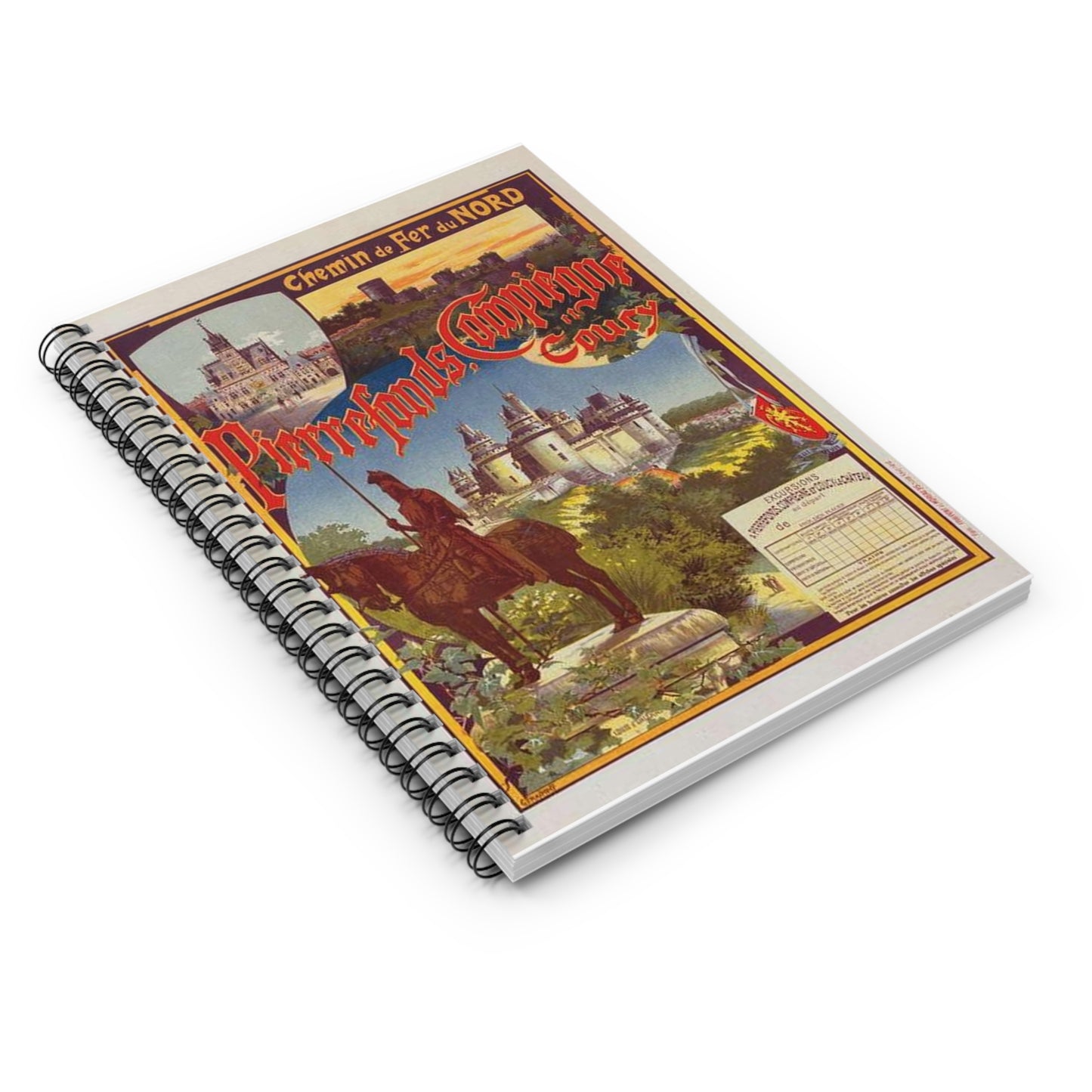 Affiche pour la Cie du Nord : "Pierrefonds". Spiral Bound Ruled Notebook with Printed Cover