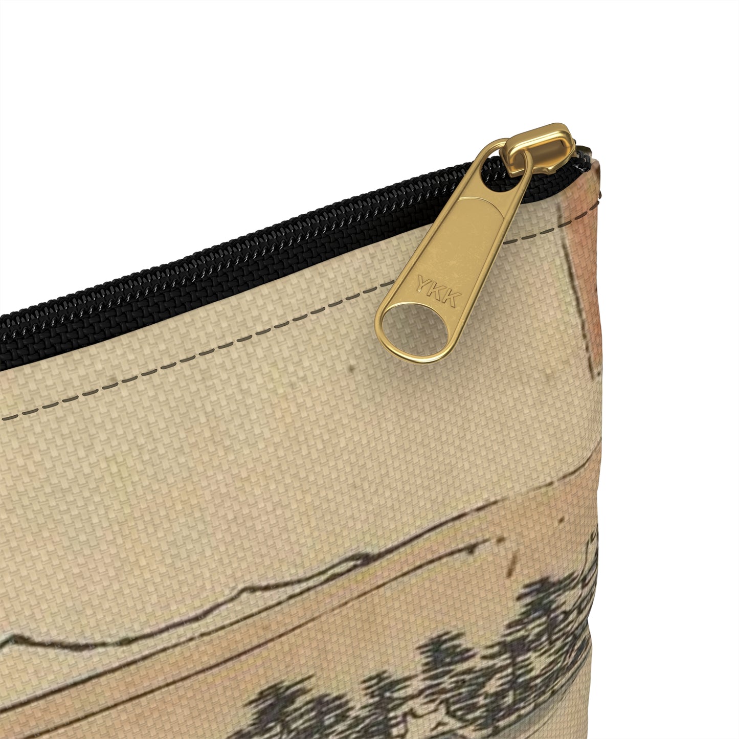 Nihonbashi yukibare, Andō Hiroshige - Ukiyo e print Large Organizer Pouch with Black Zipper