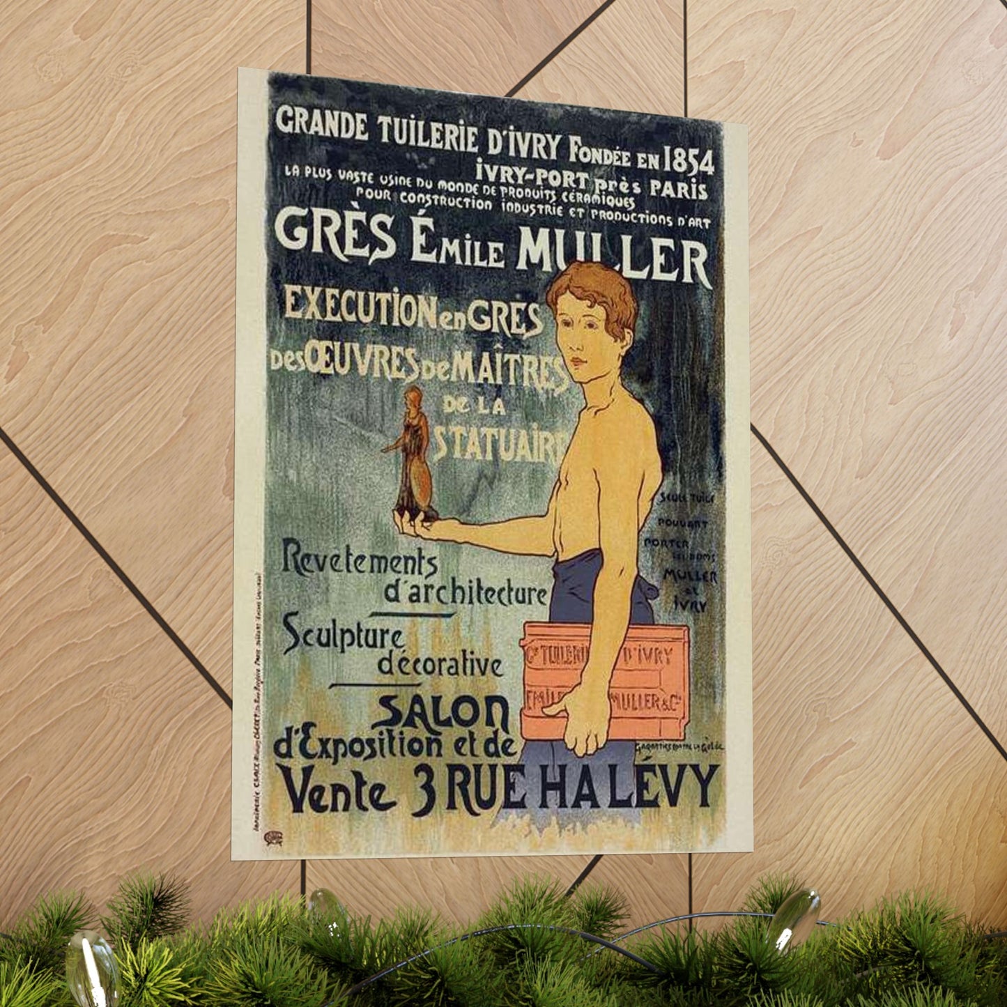 Affiche pour la "Grande Tuilerie d'Ivry" (Usine Émile Muller). High Quality Matte Wall Art Poster for Home, Office, Classroom