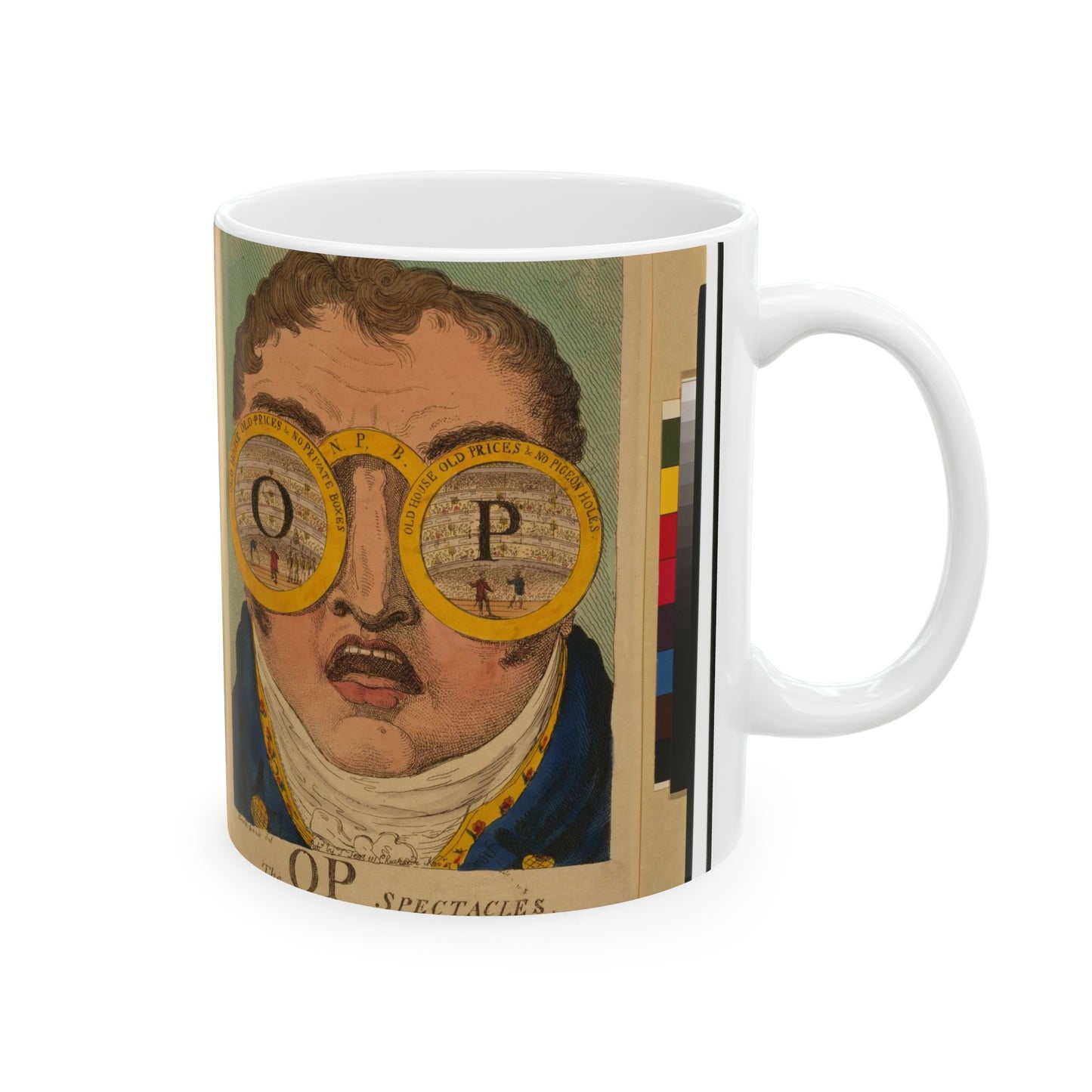 The OP spectacles / Cruikshank del., British Cartoon Print Beautiful Novelty Ceramic Coffee Mug 11oz