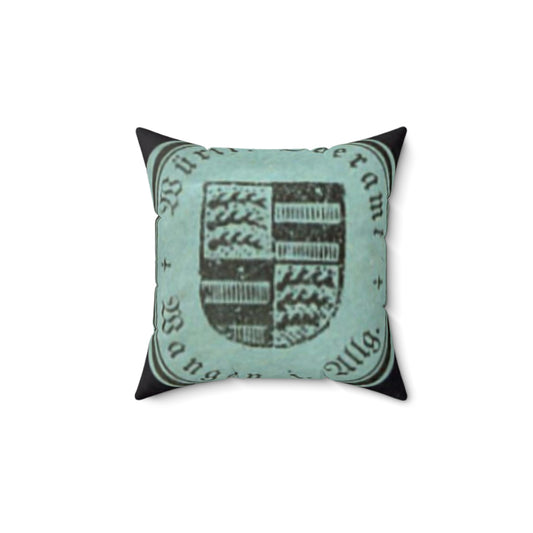 Oberamt Wangen Briefsiegel - public domain postal stamp scan Decorative Accent Square Pillow