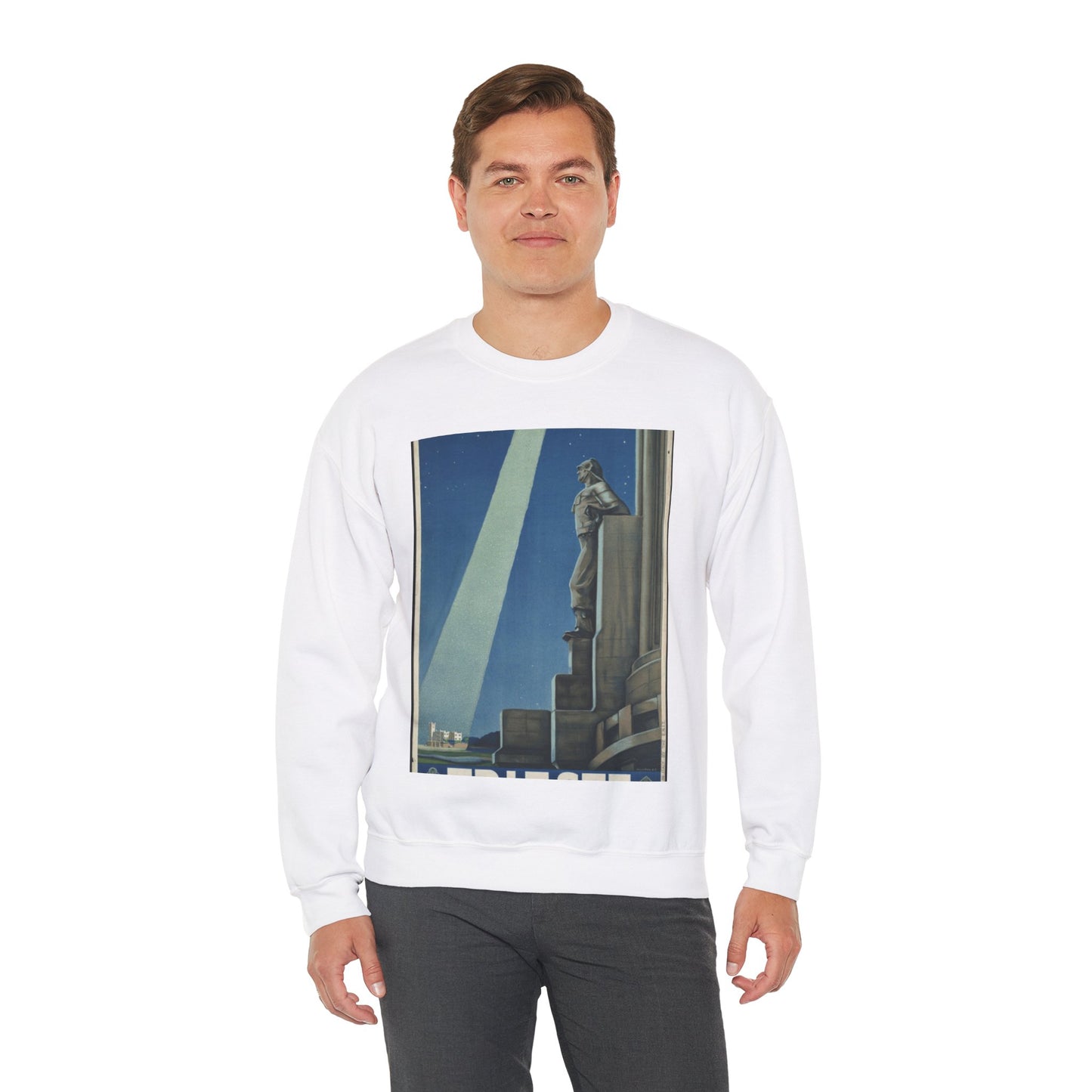 Trieste. Vintage Travel Posters, 1920s-1930s White Heavy Blend Adult Crew Neck SweatShirt