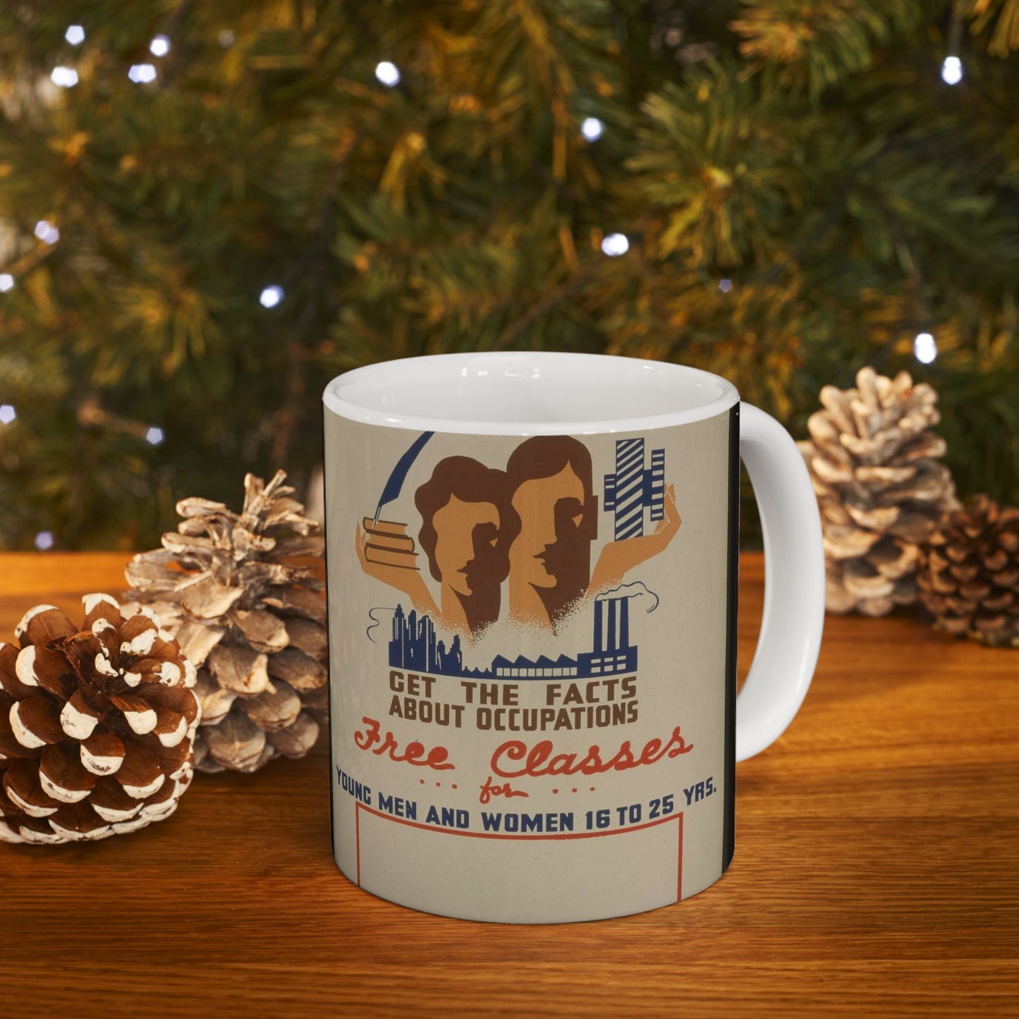 Jobs - get the facts about occupations - free classes for young men and women 16 to 25 yrs.--National Youth Administration of Illinois / Dusek. Beautiful Novelty Ceramic Coffee Mug 11oz