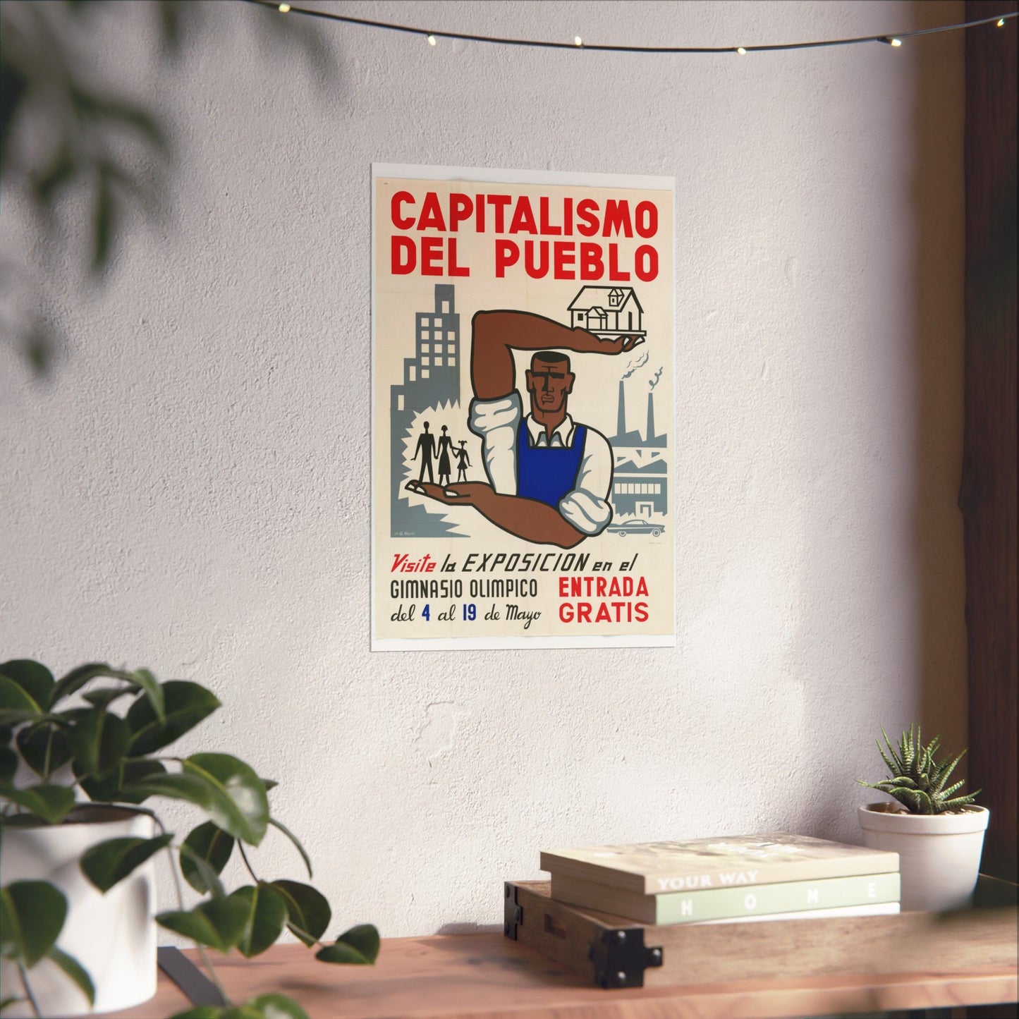 People's Capitalism Poster, United States information service propaganda High Quality Matte Wall Art Poster for Home, Office, Classroom