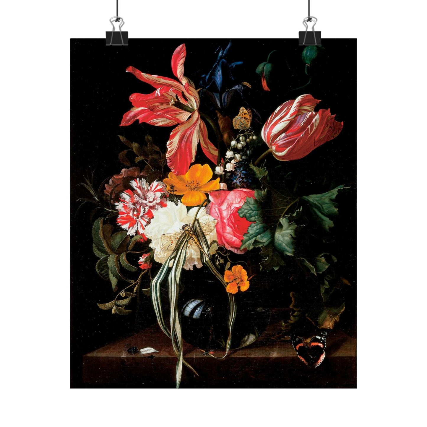 Maria van Oosterwijck - Flower Still Life - Google Art Project High Quality Matte Wall Art Poster for Home, Office, Classroom