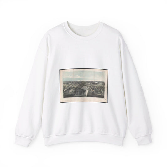 Philadelphia, from Girard College-1850 / J. W. Hill & Smith, del. ;  lith. par B. F. Smith Jr. ; printed in tints by F. Michelin. White Heavy Blend Adult Crew Neck SweatShirt