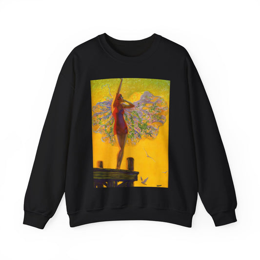 “Golden Glory” by Edward Mason Eggleston, 1929 Black Heavy Blend Adult Crew Neck SweatShirt