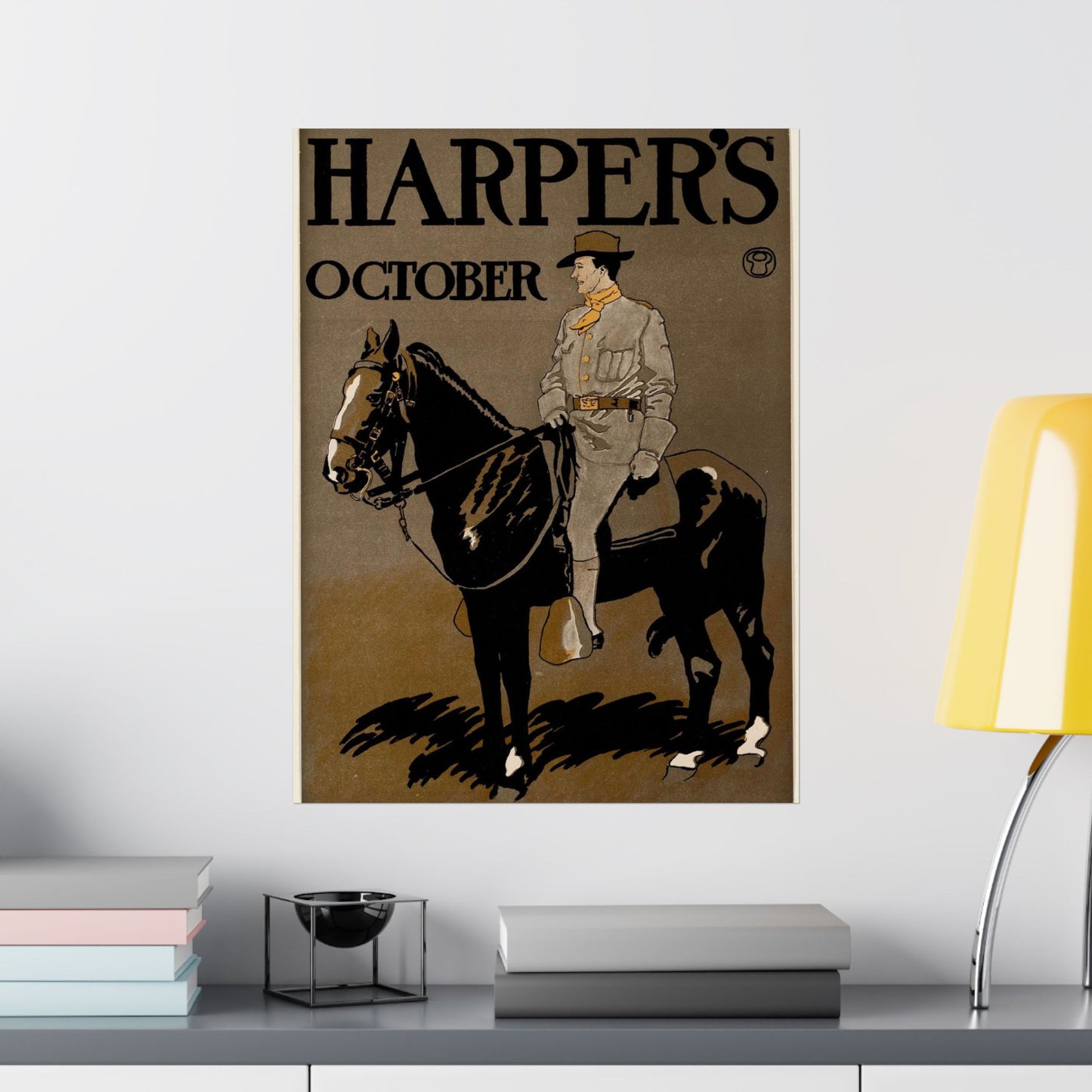 Edward Penfield - Edward Penfield, Harper's October High Quality Matte Wall Art Poster for Home, Office, Classroom