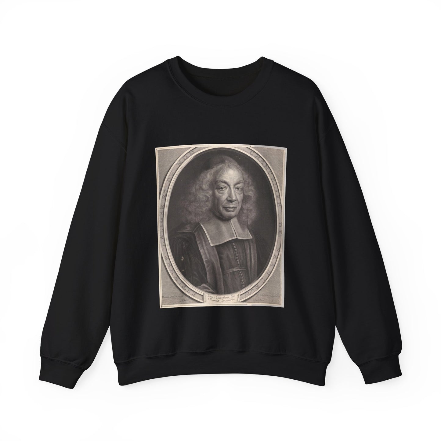 Robert Nanteuil - Gérard Edelinck - Etienne Dalligre, Chancelier de France Black Heavy Blend Adult Crew Neck SweatShirt
