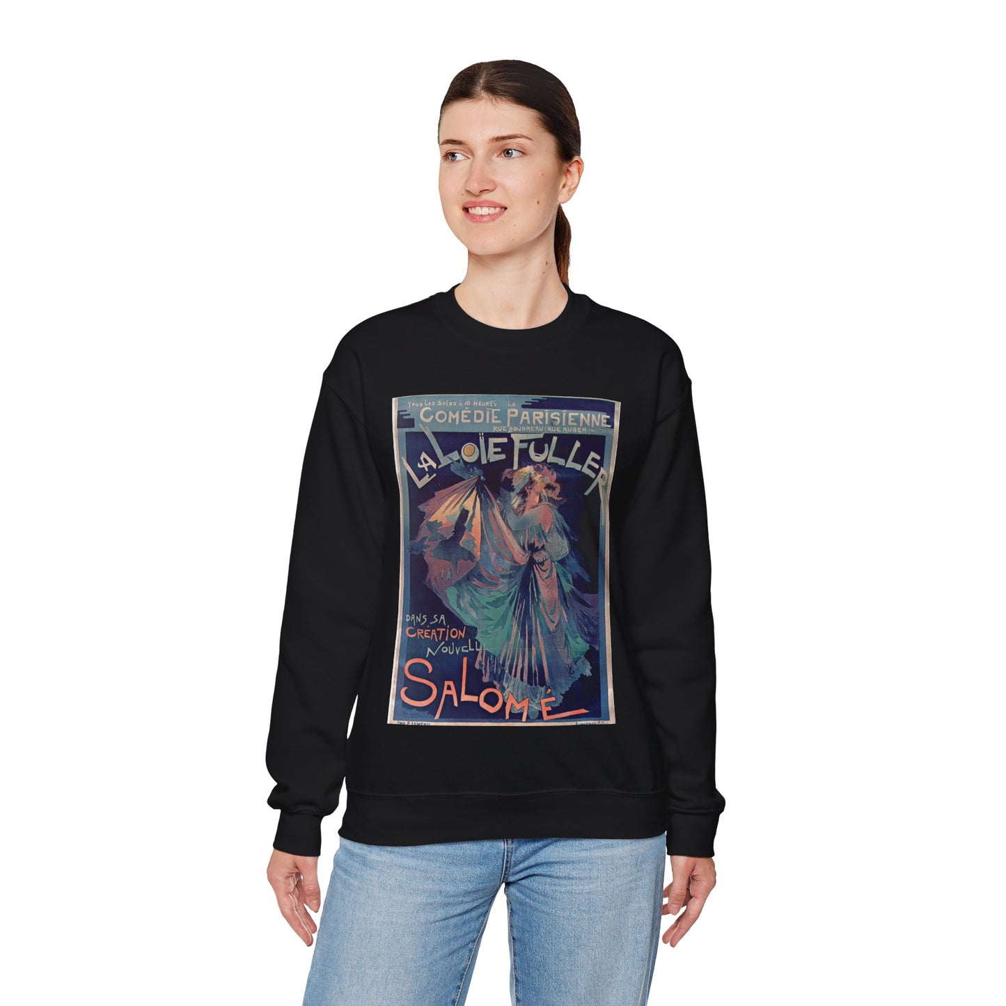 Georges de Feure - Affiche Loie Fuller Black Heavy Blend Adult Crew Neck SweatShirt