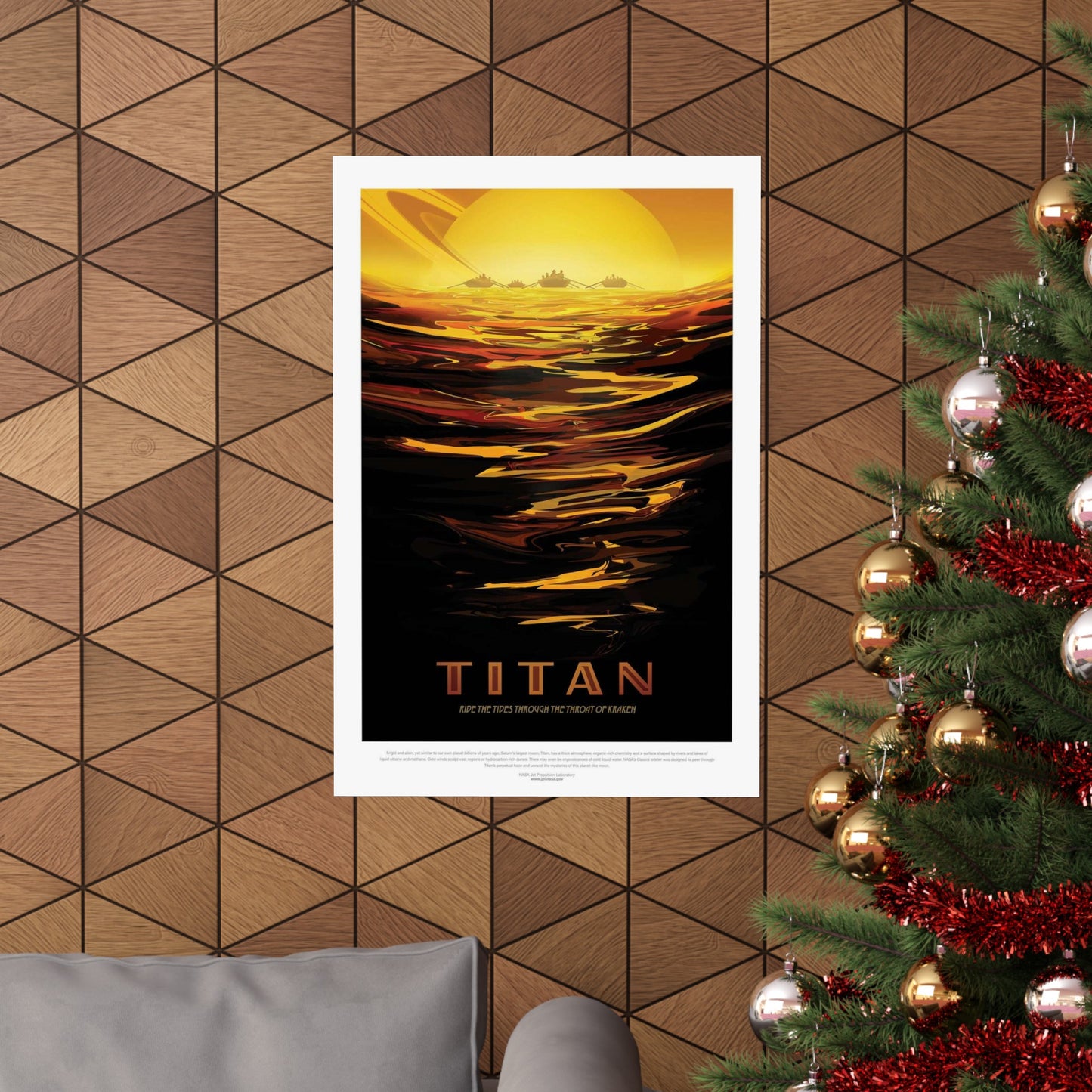 JPL Visions of the Future, Titan High Quality Matte Wall Art Poster for Home, Office, Classroom