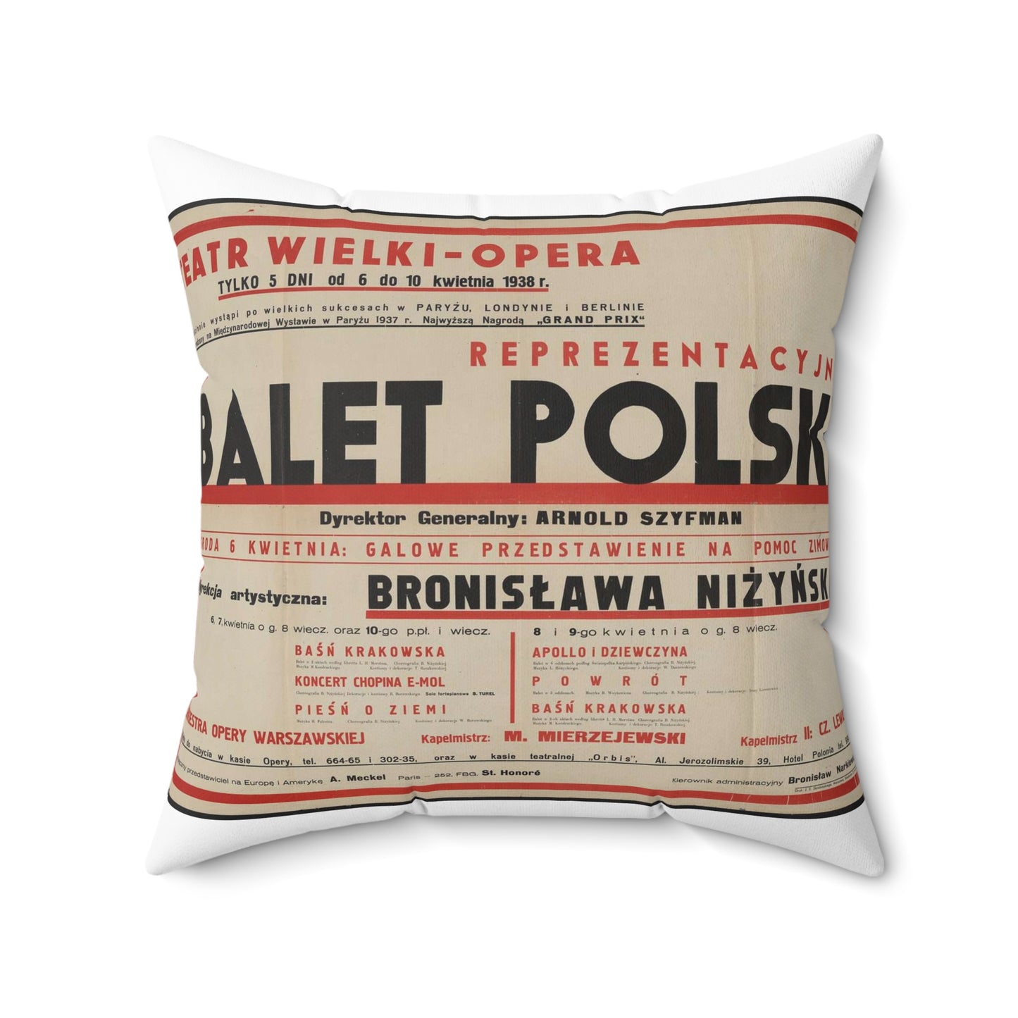 Balet Polski [2] Decorative Accent Square Pillow