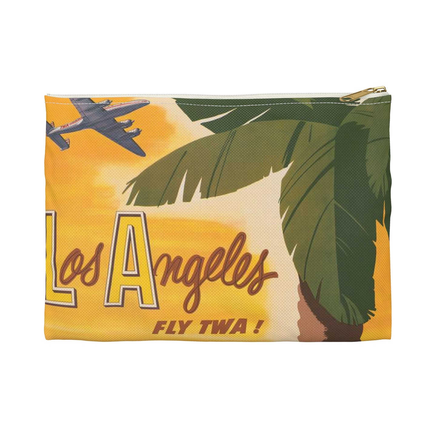 Los Angeles - fly TWA! Bob Smith Large Organizer Pouch with Black Zipper