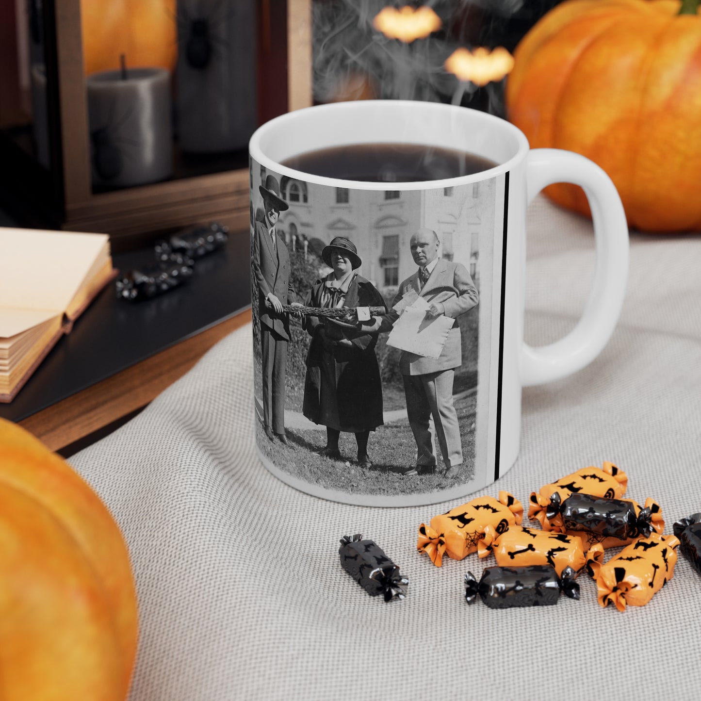 Mr. Coolidge becomes an honorary member of the Smoki [i.e., Hopi] tribe of Arizona--Miss Grace M. Sparks, Secty. of the Chamber of Commerce of Prescott, Ariz. and H.M. Watkins, Secty. of the Chamber of Phoenix Beautiful Novelty Ceramic Coffee Mug 11oz