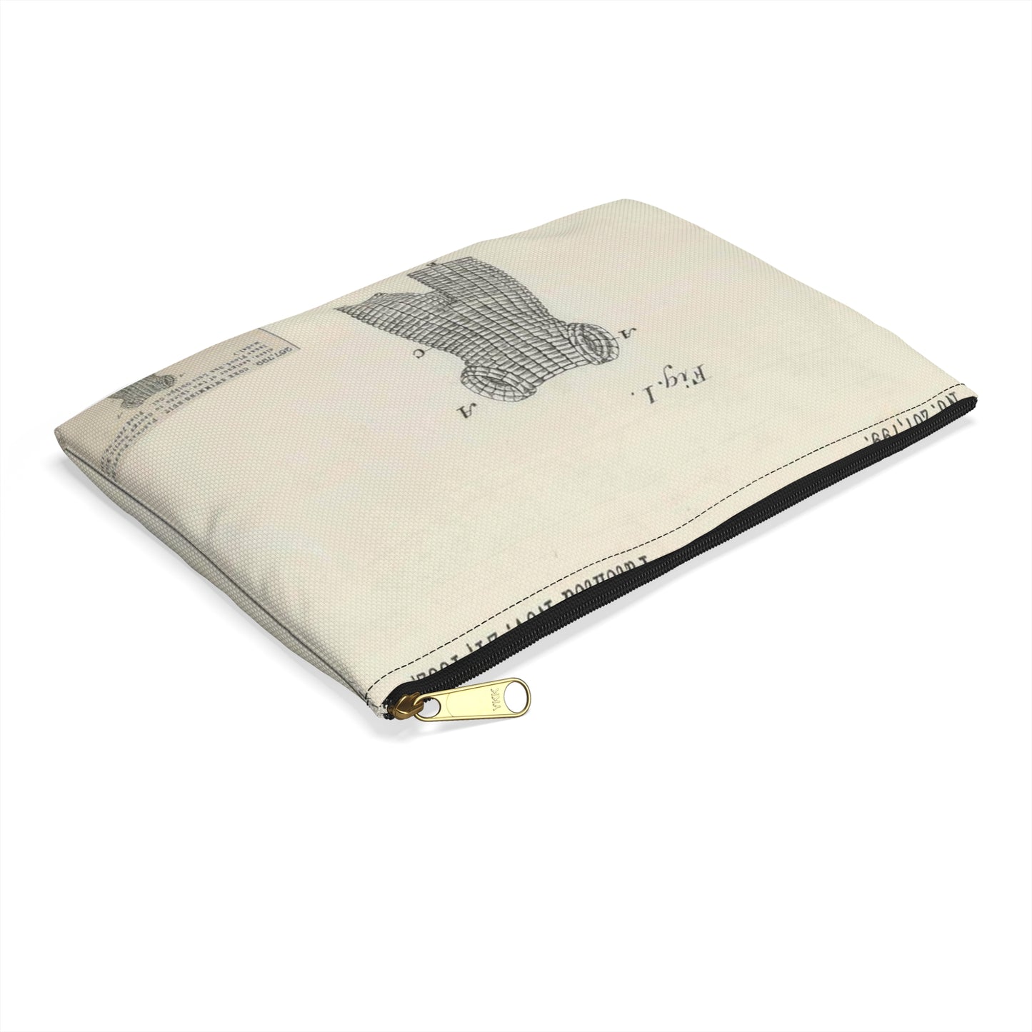 Patent drawing - for P. Plant's Cork Swimming Suit Public domain  image Large Organizer Pouch with Black Zipper
