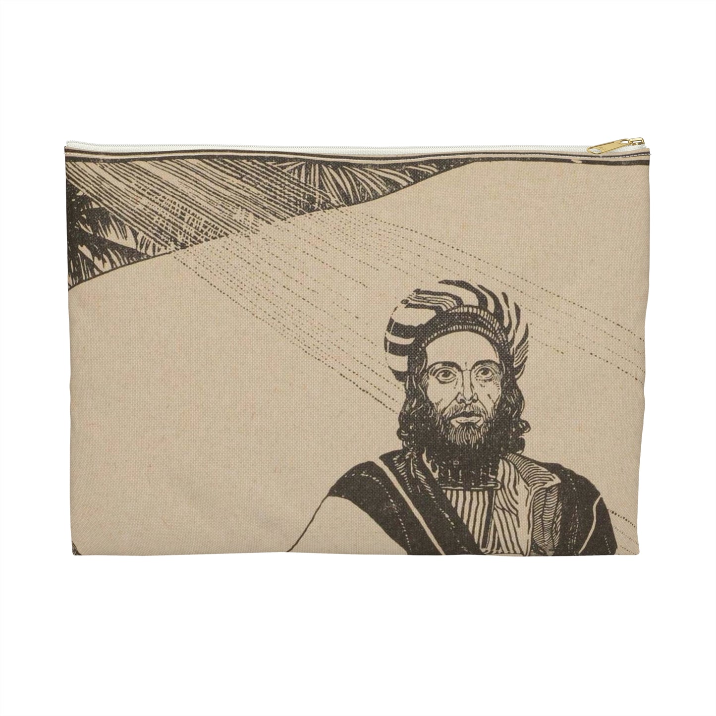 Lilien Daniel - Art nouveau public domain image Large Organizer Pouch with Black Zipper