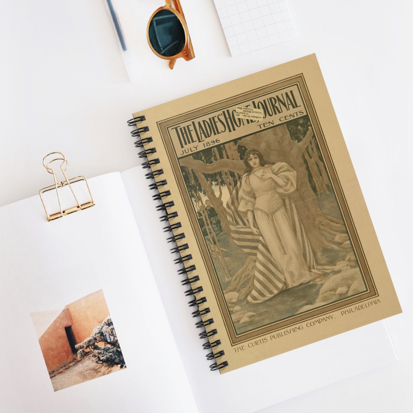 The ladies home journal, July 1896 Spiral Bound Ruled Notebook with Printed Cover