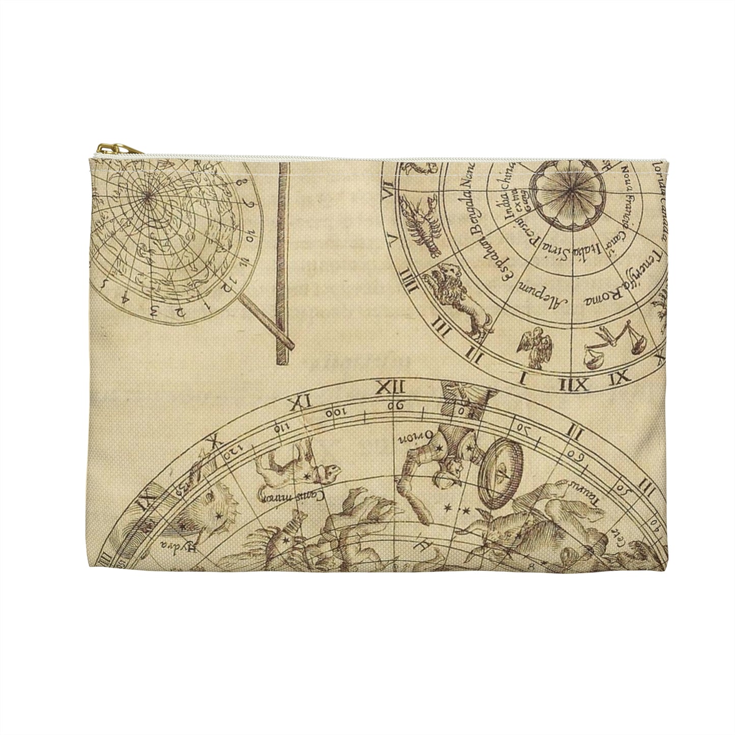 sciathericon stellarum - Drawing. Public domain image. Large Organizer Pouch with Black Zipper