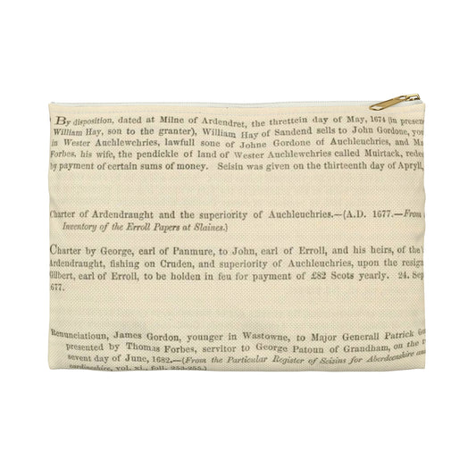 212 APPENDIX.   the twentieth day of May, 1674. — {From the Particular Register of Seisins for Aberdeenshire and  Kincardineshire Large Organizer Pouch with Black Zipper