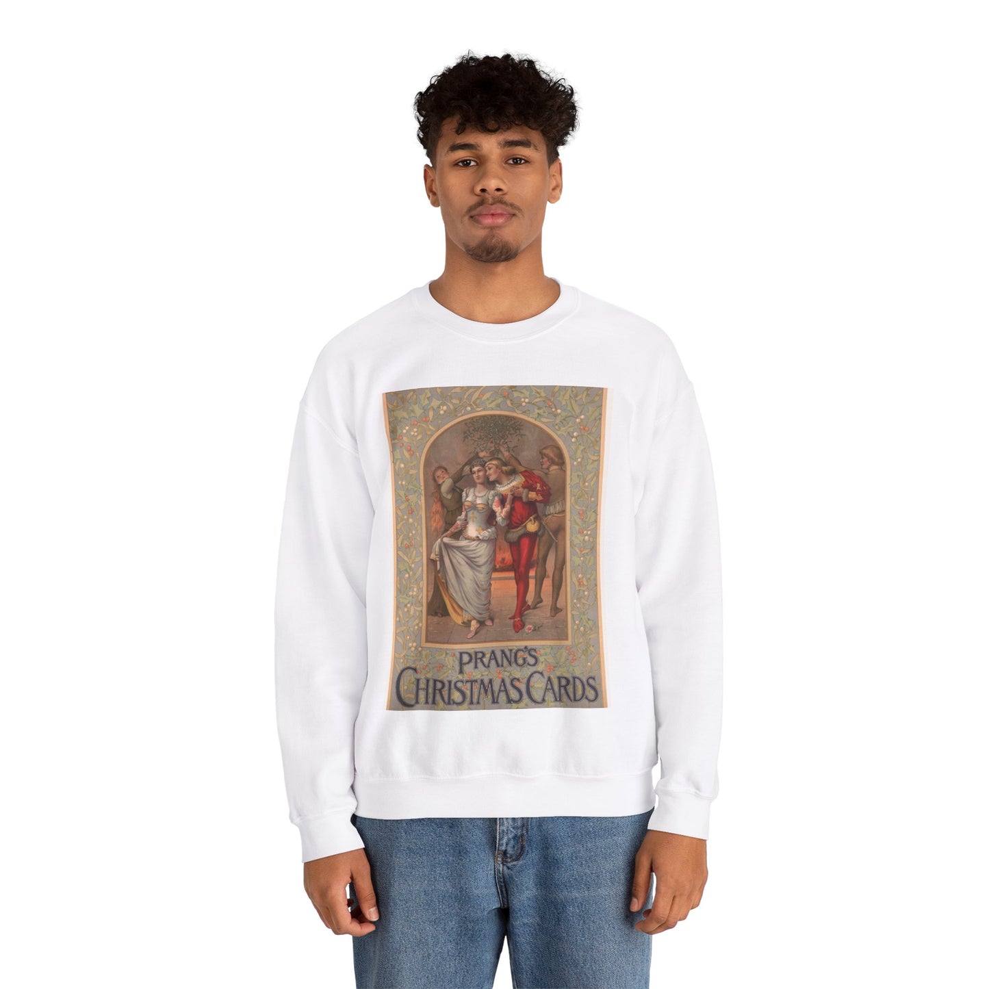 Prang's Christmas cards - Print, Library of Congress collection White Heavy Blend Adult Crew Neck SweatShirt