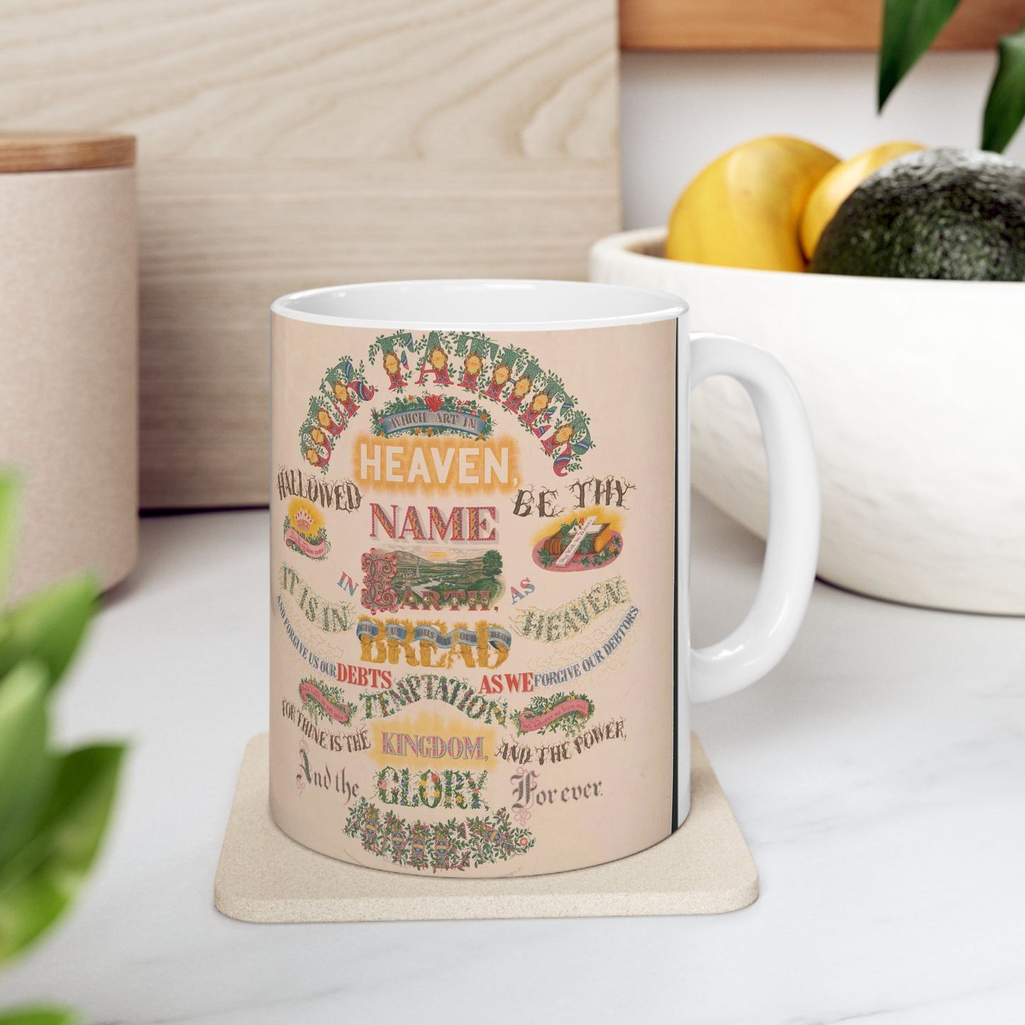 Our Father which art in Heaven - Public domain dedication image Beautiful Novelty Ceramic Coffee Mug 11oz