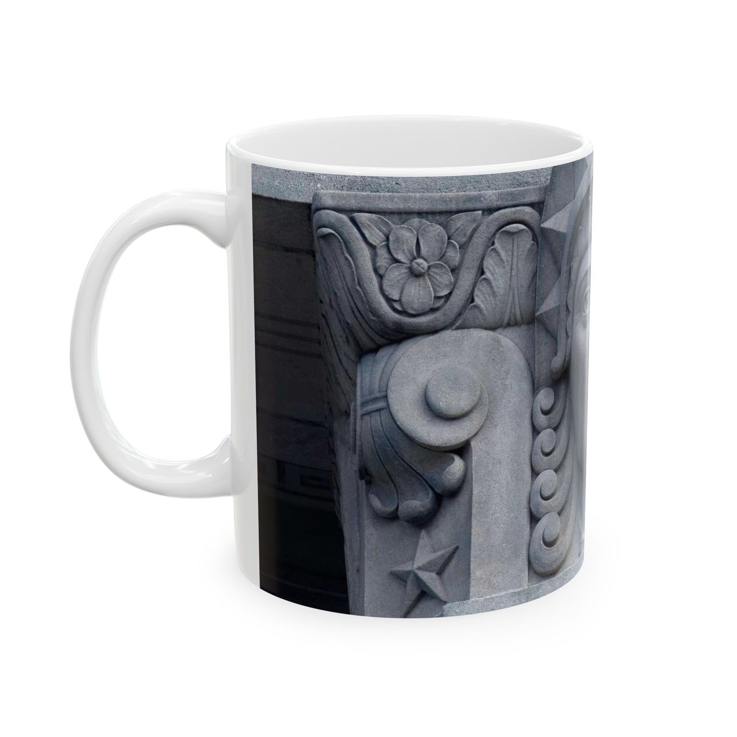 Art Deco Column Capital details, Mississippi War Memorial Building, Jackson, Mississippi Beautiful Novelty Ceramic Coffee Mug 11oz