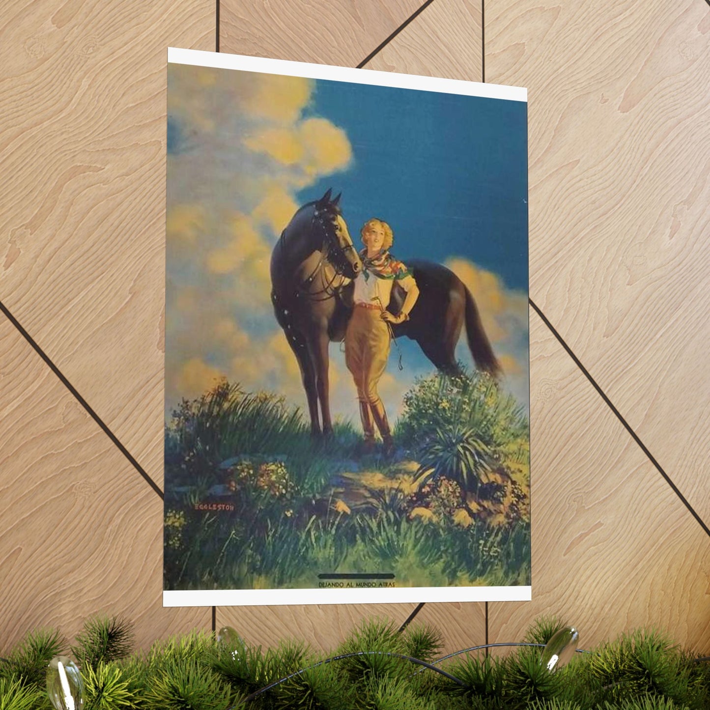 Top of the World, or, Dejando al Munro Atras, painting by Edward Mason Eggleston High Quality Matte Wall Art Poster for Home, Office, Classroom