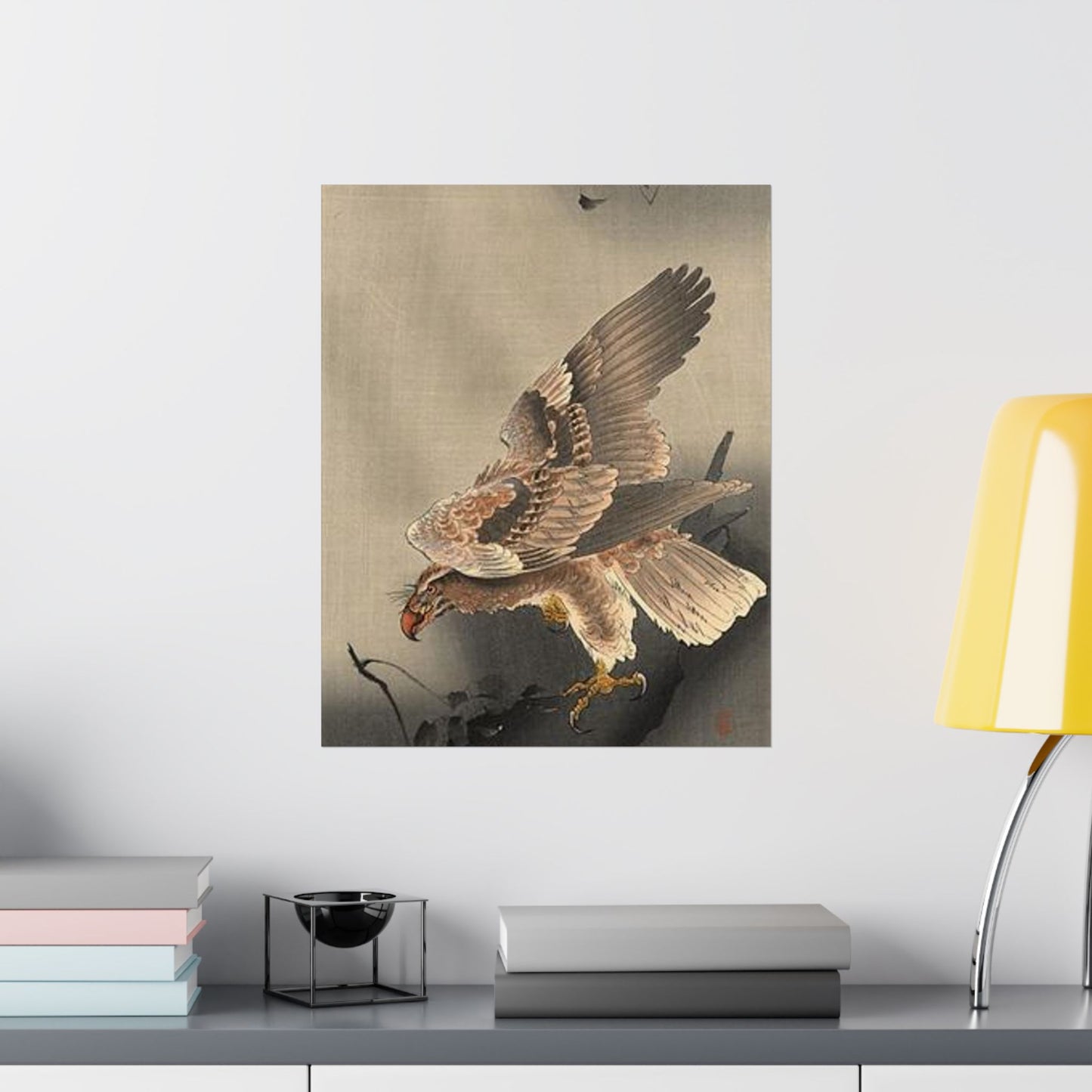 Koson - swooping-eagle, Ohara Koson High Quality Matte Wall Art Poster for Home, Office, Classroom