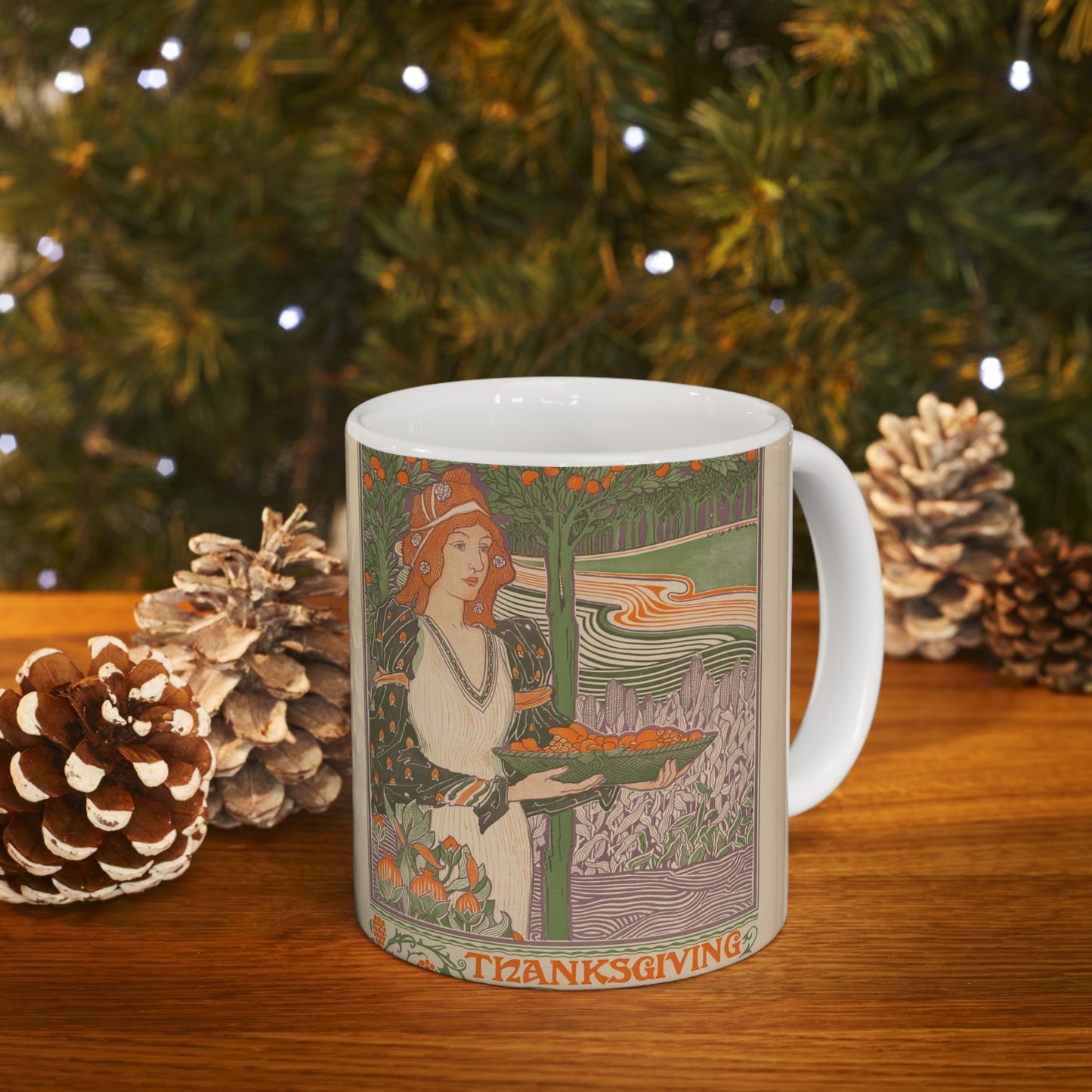 Louis Rhead - Harper's Bazar: Thanksgiving Beautiful Novelty Ceramic Coffee Mug 11oz