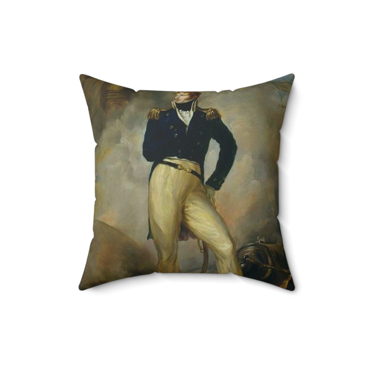 Lord Cochrane 1807 - Public domain  painting Decorative Accent Square Pillow