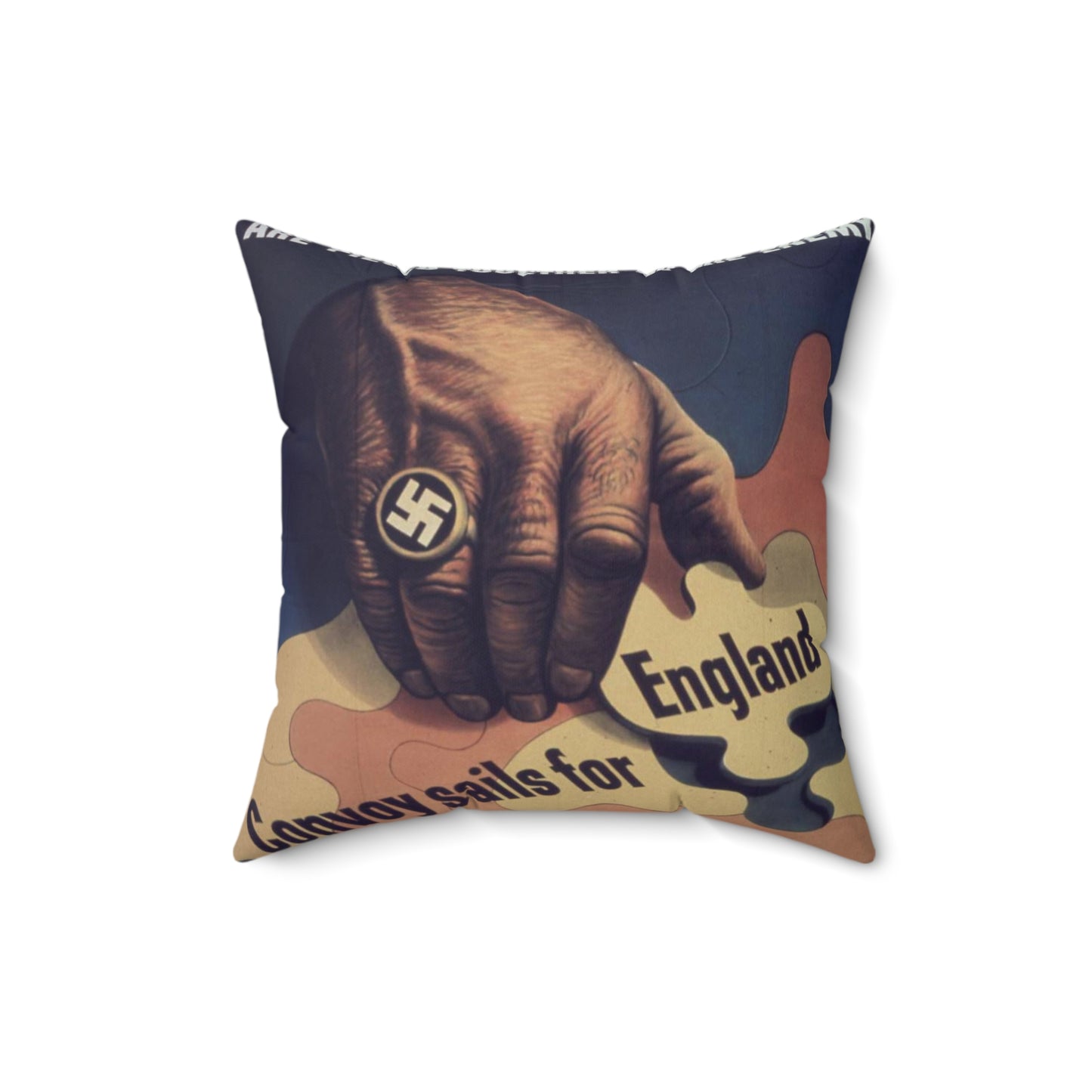 "Bits of careless talk are pieced together by the enemy" - NARA - 513972 Decorative Accent Square Pillow