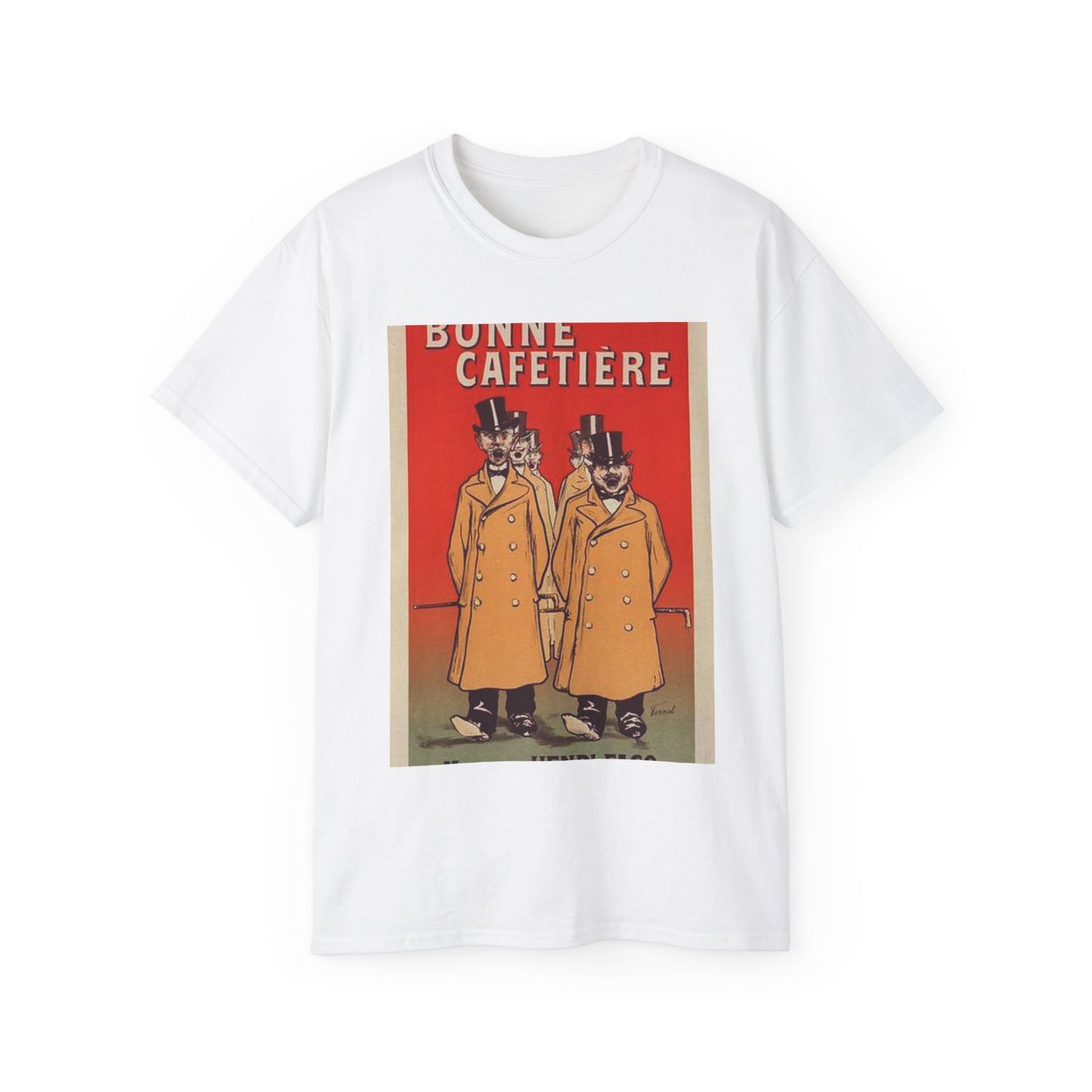 Affiche pour la "Chicorée Bonne Cafetière". White T-Shirt Gildan 2000 Cotton Unisex