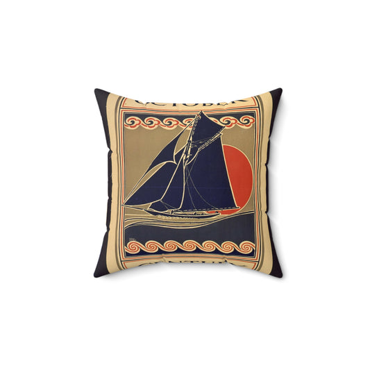 October Century / HML. - Art nouveau public domain poster Decorative Accent Square Pillow
