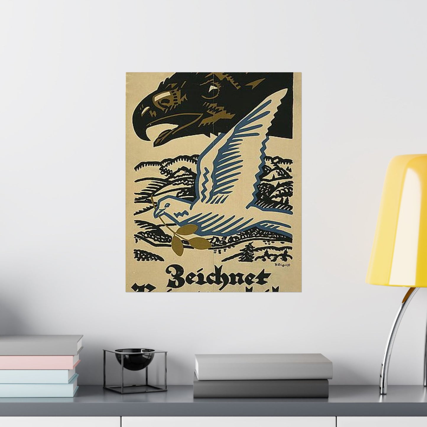 WWIposter12 - Art Deco public domain image High Quality Matte Wall Art Poster for Home, Office, Classroom