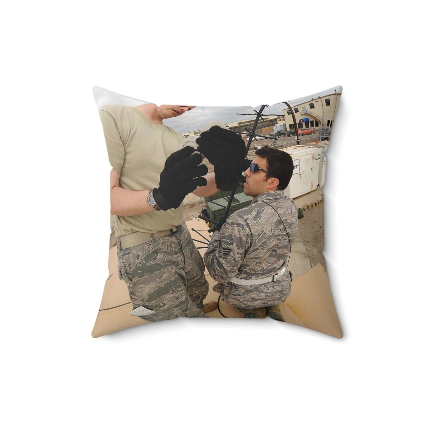 U.S. Air Force Master Sgt. Joseph Verant and Senior Decorative Accent Square Pillow