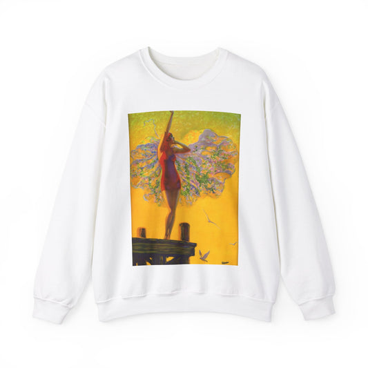 “Golden Glory” by Edward Mason Eggleston, 1929 White Heavy Blend Adult Crew Neck SweatShirt