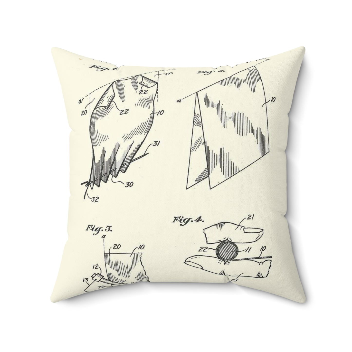 Patent Case File No. 1,400,691, Method of Producing Artificial-Flower Petals, Inventor- Louise Malstrom. - DPLA - 6710c28c24e0449480bf0fb8ddb4a41d (page 4) Decorative Accent Square Pillow