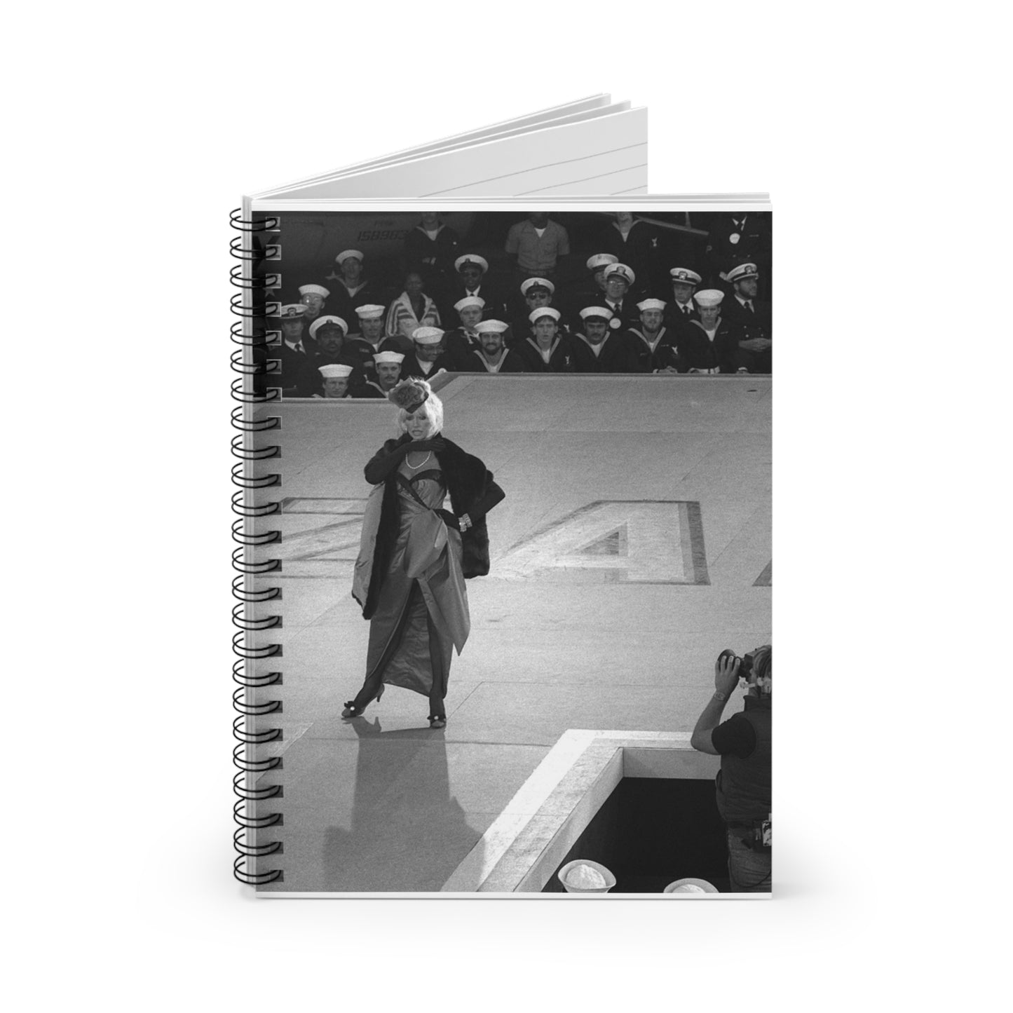 Suzanne Somers performs for the crew of the aircraft carrier USS RANGER (CV-61) Spiral Bound Ruled Notebook with Printed Cover