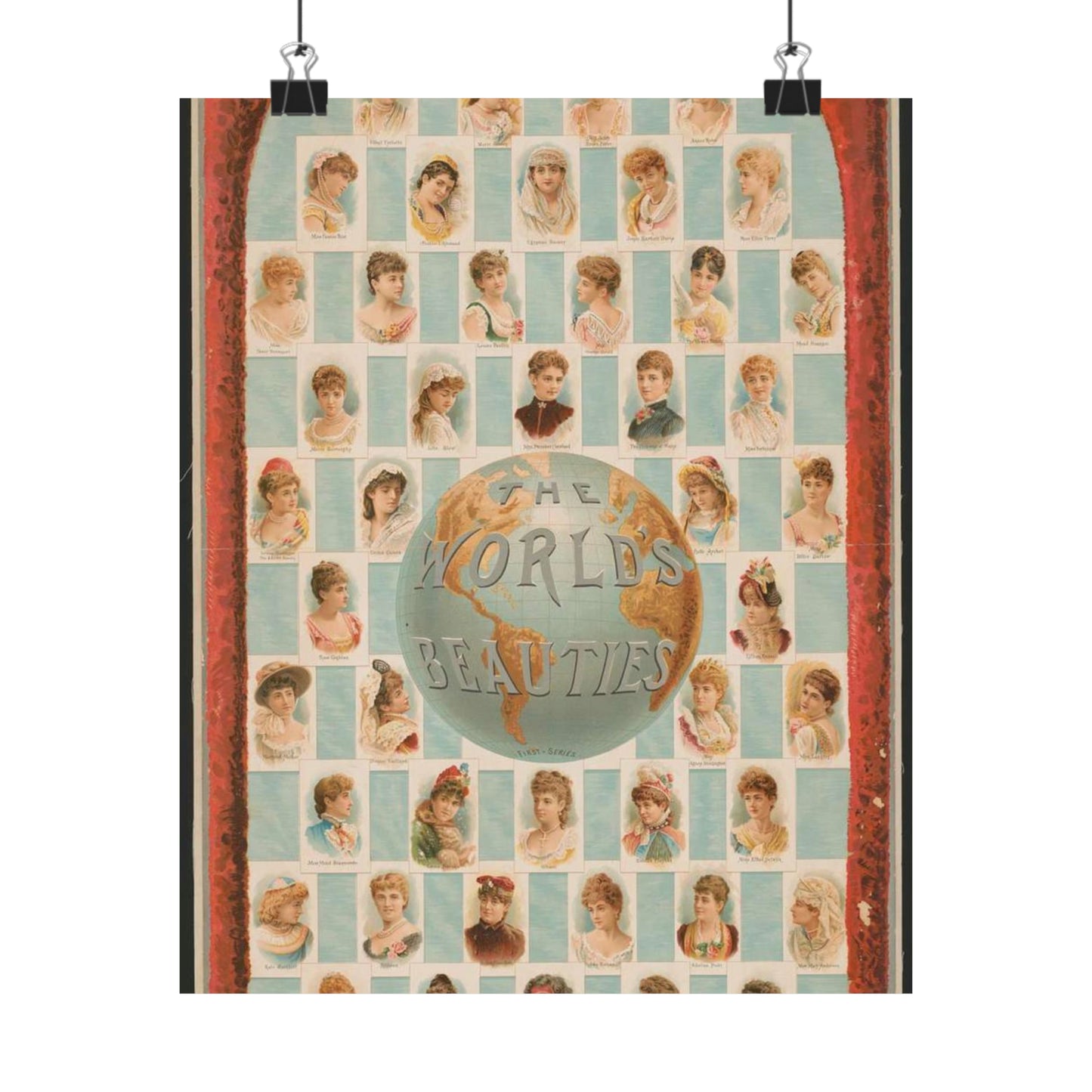 The world's beauties, first-series, Allen & Ginter, manufacturers of cigarettes, Richmond, Virginia High Quality Matte Wall Art Poster for Home, Office, Classroom